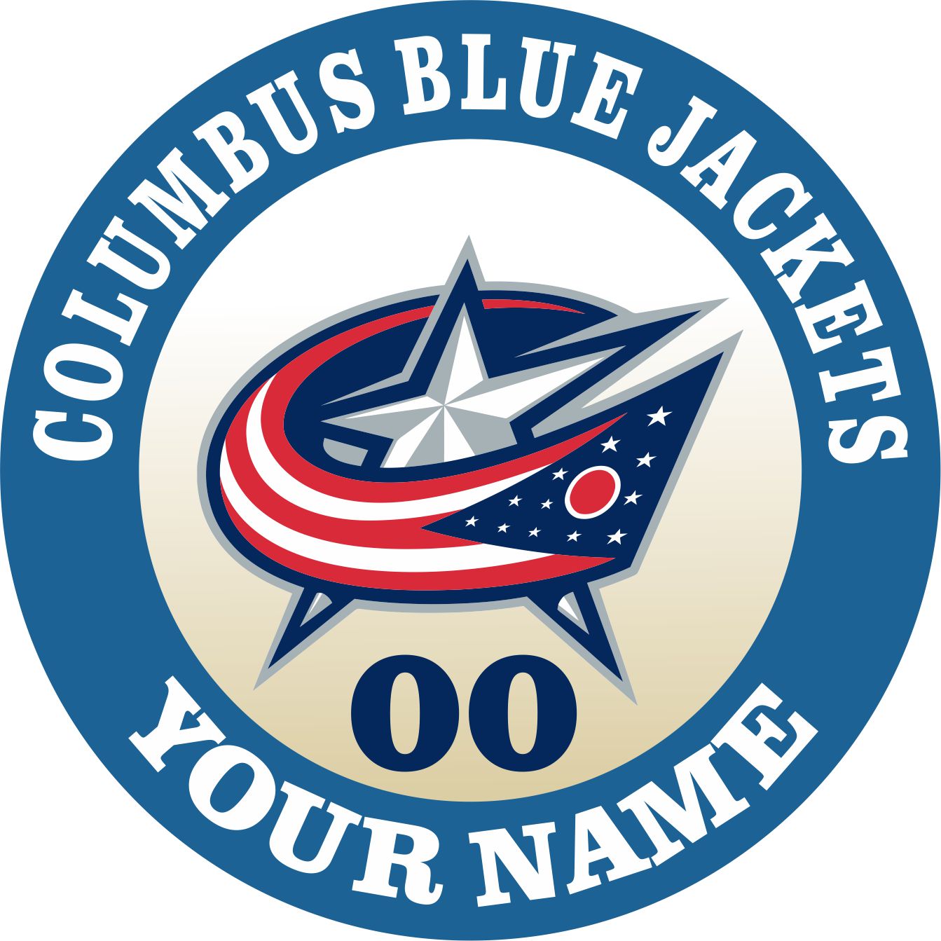 Columbus Blue Jackets Customized Logo iron on paper